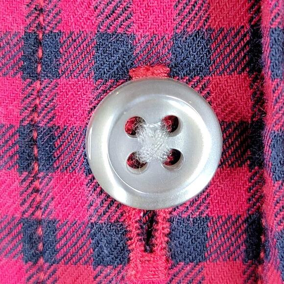 Polo Ralph Lauren Shirt Men's Medium Red Buffalo Plaid Slim LS Button Up Flannel - Picture 4 of 7